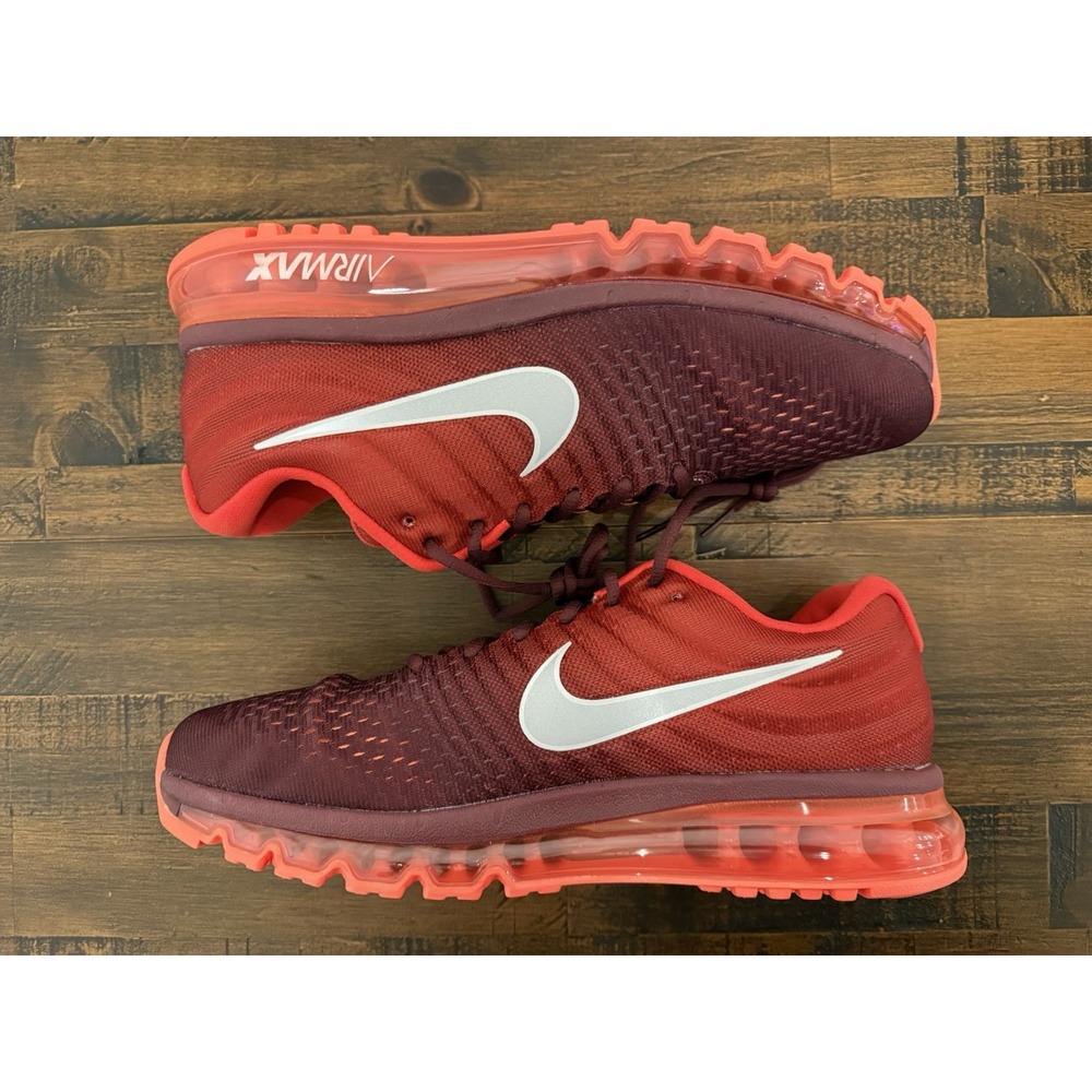 Nike Air Max 2017 Night Maroon White Red Sneakers 849559-601 Men's Size 13 NEW - Picture 9 of 10